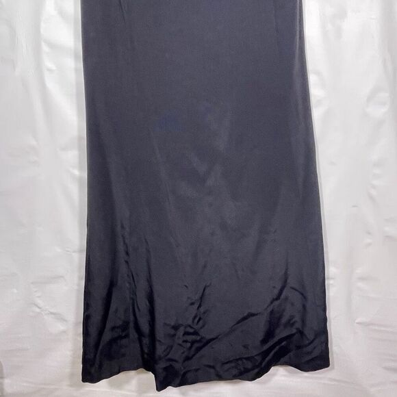 Nicole Miller Black Strapless Draped Bodice Evening Maxi Dress Size 6 - Picture 3 of 14